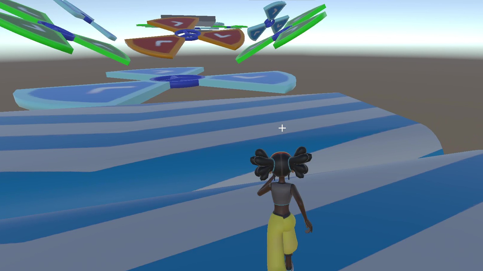View of player walking across conveyer belts in the latest update