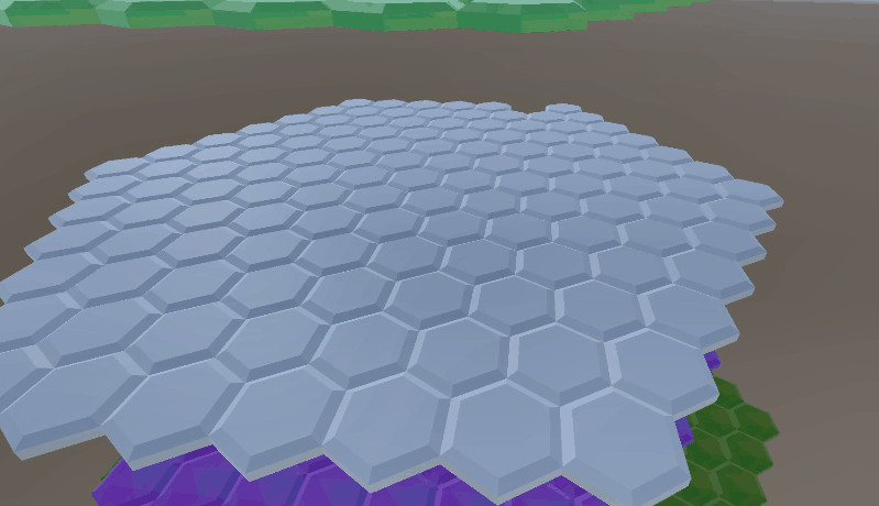 Animation of hexagon tiles fading in and out
