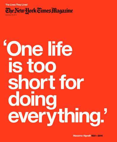 One Life Is Too Short For Doing Everything